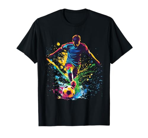 Soccer Ball Football Player and Fan Graphic T-Shirt
