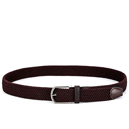 Image of Braided Canvas Woven Elastic Stretch Belts for Men /Women /Junior with Multicolored