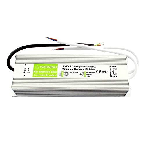 LED Power Supply, 24V 150W IP67 Waterproof Outdoor Driver