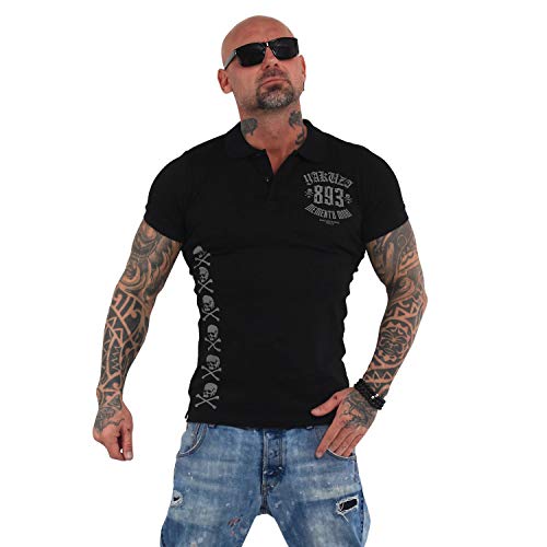 Preisvergleich Produktbild Yakuza Herren Memento Mori Pikee Polo Shirt, Schwarz, 2XL