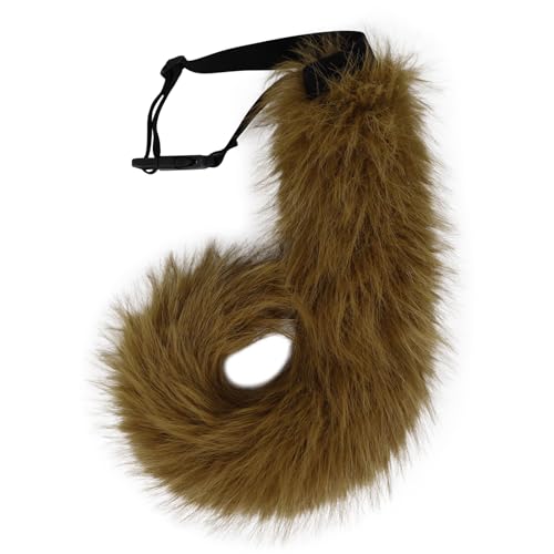 HAOAN Adults 26 Inch Wolf Tail Soft Long Fur Cat Fox Costume Tail for Halloween Party Costume product thumbnail 12