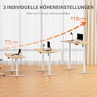 ErGear Höhenverstellbarer Schreibtisch Gestell mit 4 Memory-Steuerung – Ansicht 6