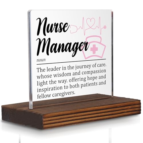 Nurse Manager Appreciation Gift Desk Sign Thank You Gift for Nurse Leaders Hospital Staff Office Decor Plaque Nurse Supervisor Recognition PA063