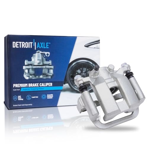 Image of Detroit Axle - Rear Right Brake Caliper for 2003-2005 Infiniti G35 350Z | 2003-2007 Murano 2004-2009 Quest Passenger Side Disc Brake Caliper w /Bracket Replacement