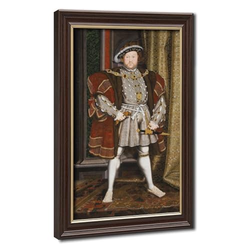 Impression sur toile Henry VIII de décoration murale pour salon et bureau avec cadre suspendu