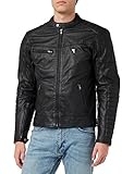 FUNKTIONALITÄT - Die Vintage-Lederjacke hat eine wasserdichte Innentasche, eine zusätzliche Innentasche und 3 Außentaschen.