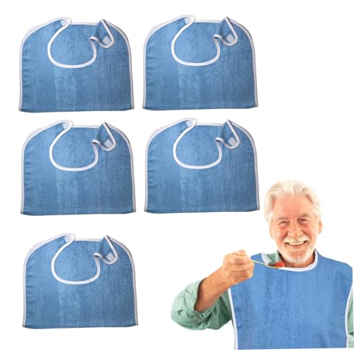 Baberos para comer de personas mayores que evitan manchas con su tela de rizo grande