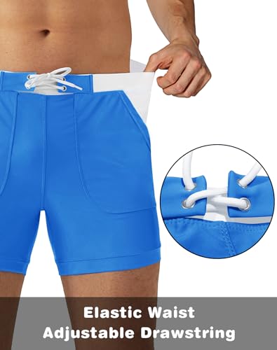 Image of MAGNIVIT Men's Swimwear Swimsuits Solid Basic Long Swim Sport Trunks Board Shorts with Pockets