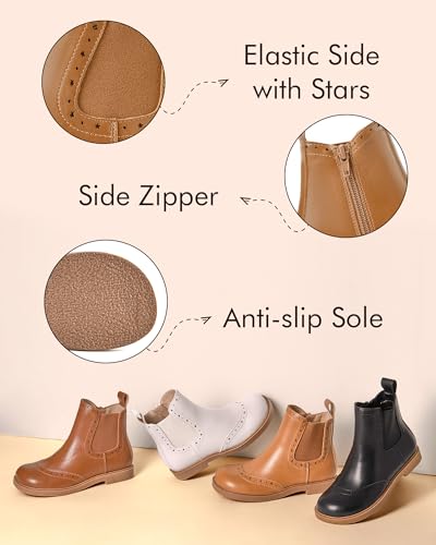 Coutgo unisex-child girls Chelsea Boots2