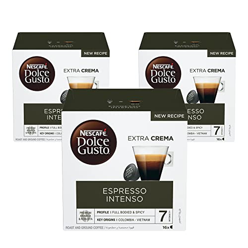 كبسولات قهوة اسبريسو انتنسو من نسكافيه دولتشي غوستو، عبوة من 3 × 16 كبسولة