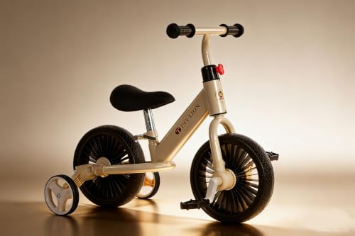 Image of MUMMAMIA 3 in 1 Kids Tricycle, Converts to Balance Bike, 10 Inch Toddler Tricycle, & Bicycle;18 Months to 4 Years - White