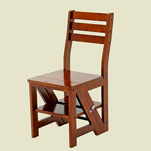 Silla de escalera plegable y taburete de madera para alcanzar zonas altas 2