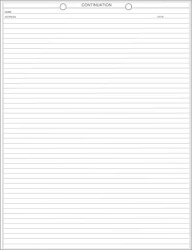 Doctor Stuff - Dentist Office Forms, Dental Medical History Patient Continuation Form, CF8290, 8-1/2