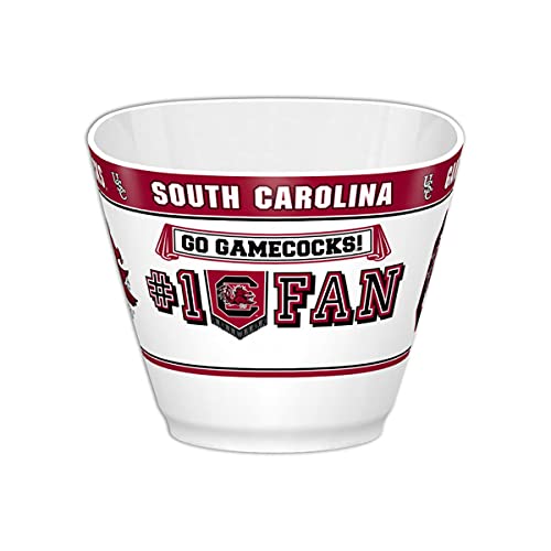 Fremont Die NCAA South Carolina Fighting Gamecocks Party Snack Bowl, 11.75" Bowl (2 Gallon), White/Team Colors