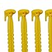 TOOYFUL 5Pcs Tent Stakes Pegs, Camping Tents Nails, Garden Stakes, Tarp Tent Pegs, Durable Lightweight Ground Pegs for Backpacking Yard, Yellow, 20cm Toothed