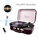 VOKSUN Tocadiscos Vinilo, Tocadiscos Vintage de Estilo Vintage a 3 Velocidades(33/45/78 RPM)...