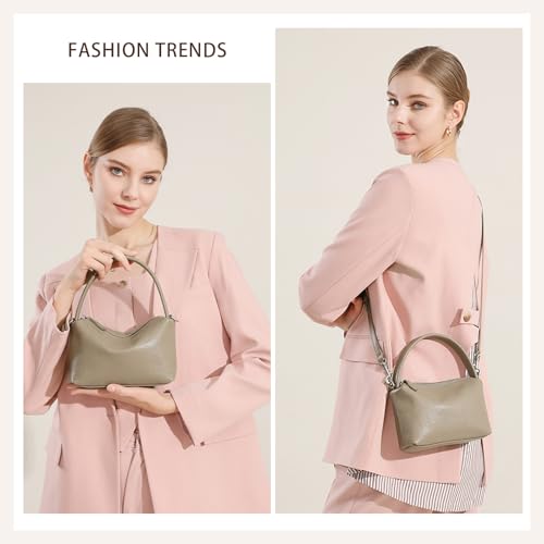 Image of MFFOR Leather Crossbody Bags for Women, Small Shoulder Purse, Hobo Handbags | Genuine Leather, 7.9*2.8*5.9inch, Detachable strap, Sleek design, Daily life
