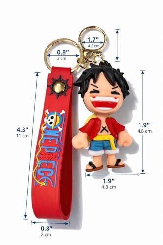 Image of One Piece Keychain Luffy keychain silicone | Funky Luffy Key Chains | Iconic Zoro | one piece anime | Elegant Anime Key Chains | cool onepiece
