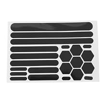 High Visibility Bike Reflective Stickers, Bendable and Waterproof Black Reflector Bike Night Safety Reflective Stickers, Warning Reflective Bicycle Stickers & Helmet Decals