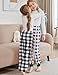 Arshiner Boys Pajama Pants Long Sleep Plaid Pants Soft Lounge Pj Bottoms with Pockets Black White Plaid 12-13 Years