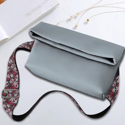 Image of Adjustable Purse Strap for Women, Crossbody Wide Handbag Strap Replacement, Sturdy Bag Strap with Silver Hardware