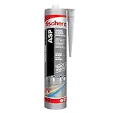 Fischer ASP Bianco, Adesivo Sigillante Tenace e Resistente per Giunti a Pavimento, in Facciata, Condotte, Lamiera e Carrozzeria, Cartuccia in Alluminio 300 ml, 544916