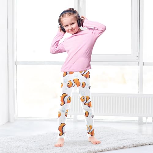 Clownfish Girls Leggings,Workout Leggings for Girls Toddler Athletic Legging Size for 3-10T4
