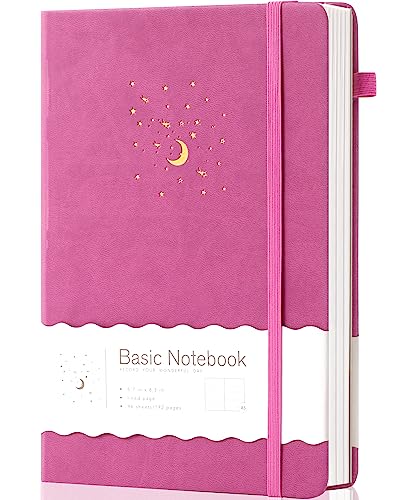 CAGIE ノート a5 ハードカバー ノートブック おしゃれ 8mm横罫 ペンホルダー付き クラシックノート かわいい 14.5cm x 21cm ビジネス 大人 女の子 旅行日記 仕事 プレゼント ライラック