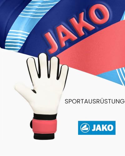JAKO Unisex Torwart-Handschuhe River Basic Junior RC, Coral/SkyBlue/Navy, 3 – Ansicht 2