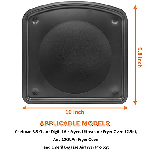 Image of Air Fryer Drip Tray for Chefman, 2 PCS Upgraded Nonstick Drip Pan, Oil Drip Tray, Oven Drip Pan, Air Fryer Replacement Parts for Chefman Ultrean Aria Emeril Lagasse Air Fryer, Dishwasher Safe
