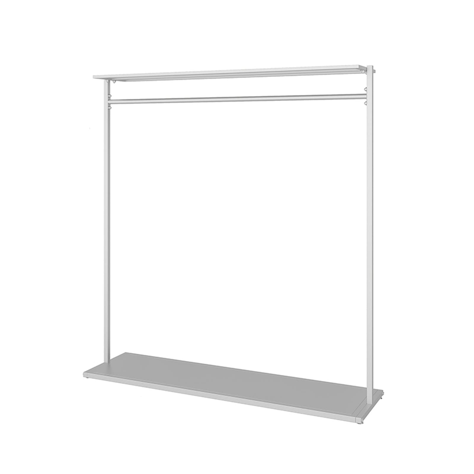 YNBSHGAA Multifunctional Clothes Rack, Simple Floor Hanger for Home & Bedroom, Stylish Gold Standing Garment nizer, Ideal for Living Room & Clothing Store,Blanco-Grande