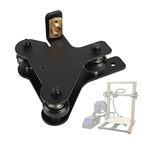 Lysee 3D Printer Parts & Accessories - 1Pcs 3D Printer Parts X Axis Motor Mount Bracket X-Axis Front/Back Motor Mount Plate with Wheels T Nut for Cr-10 S4/S5 - (Color: The Right Shaft)