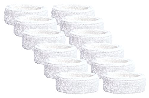 Unique Sports 1" Bicep Band Armband (6 Pair), White