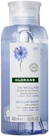 Klorane - Micellar Water With Organically Farmed Cornflower - Cleanser, Makeup Remover, & Toner - For Sensitive Skin - Free of Parabens, Fragrance, & Alcohol - 13.5 fl. oz