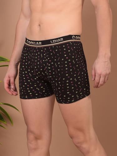 Image of Dollar Lehar Mens Combed Cotton Trunk - Pack of 2 - Actual Print May Vary