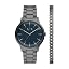 Gunmetal/Blue Bracelet Set