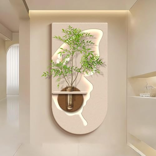 Peinture décorative murale vase et sculpture 3D grès 60x120cm Brow3
