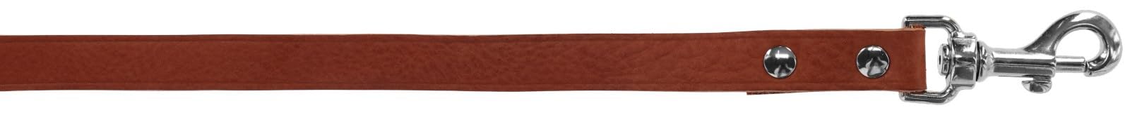 KERBL Führleine Tuscany – 120 cm, Braun (Länge 120 cm, Breite 20 mm, aus pflanzlich gegerbetem Vollrindleder, Herkunft Italien, Tierleine) 86219