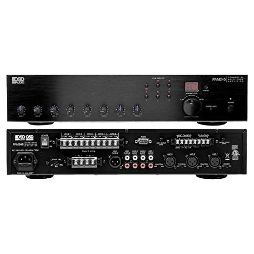 OSD Audio 240W Commercial Amplifier – 70V High Power Class D XLR Input, PAM245,Black