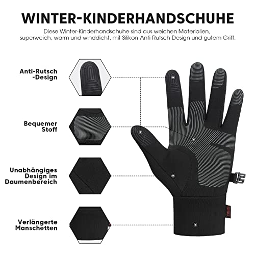 Winter Reithandschuhe für Kinder von PulioU – Warm und Wasserdicht