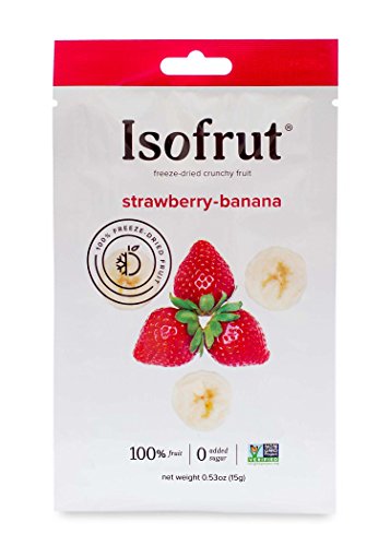 Isofrut Freeze Dried Fruit - Convenient and Delicious Strawberry Banana Snacks Packed with Vitamins and Antioxidants - 10 Pack
