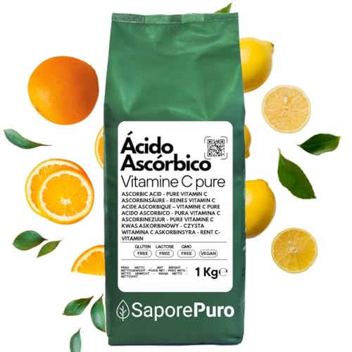 Vitamina C pura en polvo 1 KG - ácido ascórbico Vitamina C pura en polvo 1 KG - ácido ascórbico