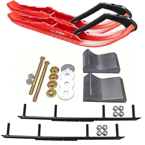C&A Pro Red TMX Snowmobile Skis w/ 6