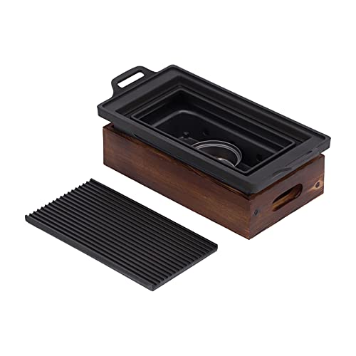 Churrasqueira portátil, liga de alumínio, antiaderente, sem fumaça, placa de churrasco de mesa, chur