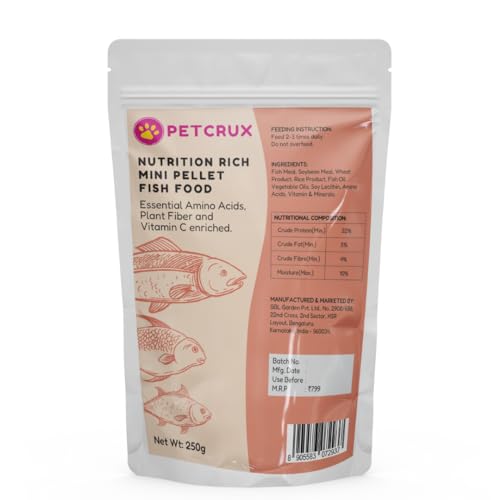 Petcrux Micro Pellet Fish Food Healthy Growth All Life Stages, 250g (B0CHWBTSD1) Amazon Price History, Amazon Price Tracker