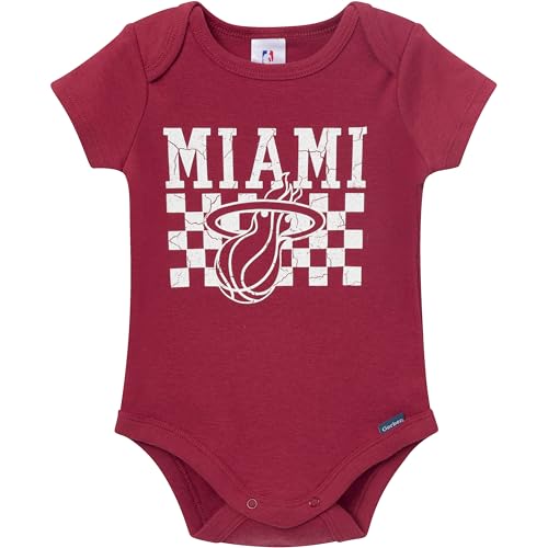 Image of Gerber Baby NBA Boys & Girls 2-Pack Short Sleeve Onesie Bodysuits