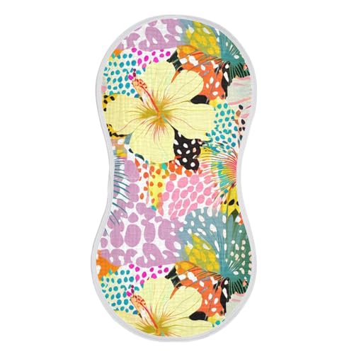 Hibiscus Dots Lively Burp Cloths for Babies Burp Rag Cotton Spit Up Rag for Babies Newborn2