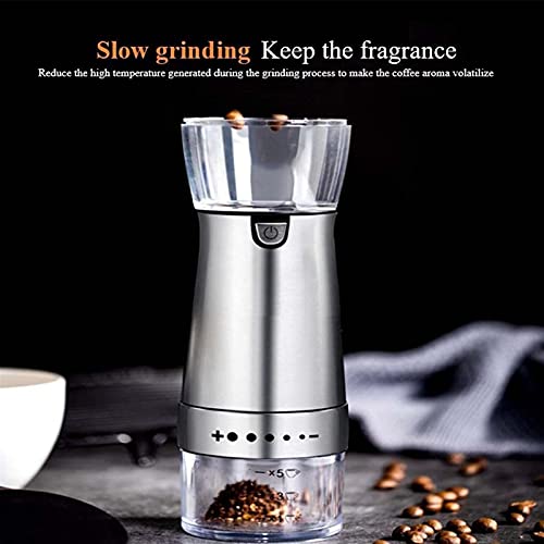 WGLL Molinillo de café, Molinillo de Frijol de café eléctrico, Molinillo de Molino de Especias de Acero Inoxidable con… - Imagen 6