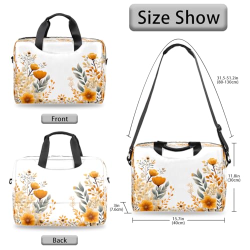 Bolso para portátil hoja tropical de girasol 15.6 pulg miniatura 5