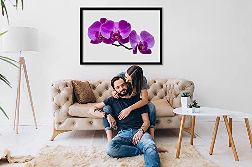 Image murale fleurs sur le mur grand format cadre MDF 70x50